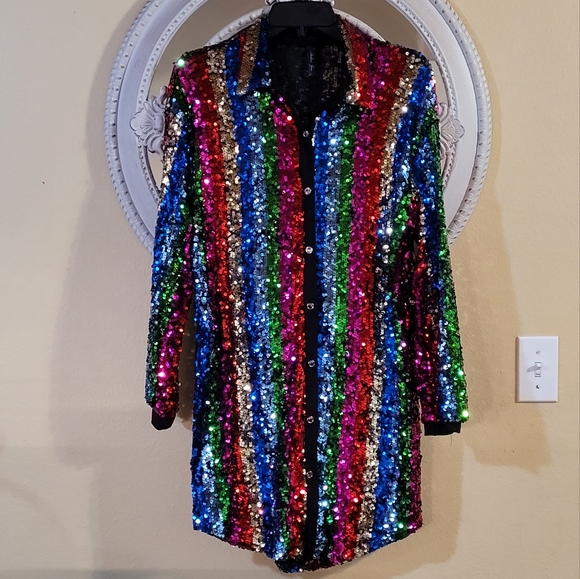 Sequin Rainbow Dress - Picture 2 of 11